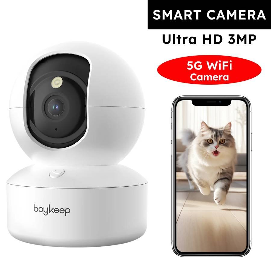 Boykeep 2K Pet Dog Camera with Phone App, 5G/2.4GHz WiFi Ind