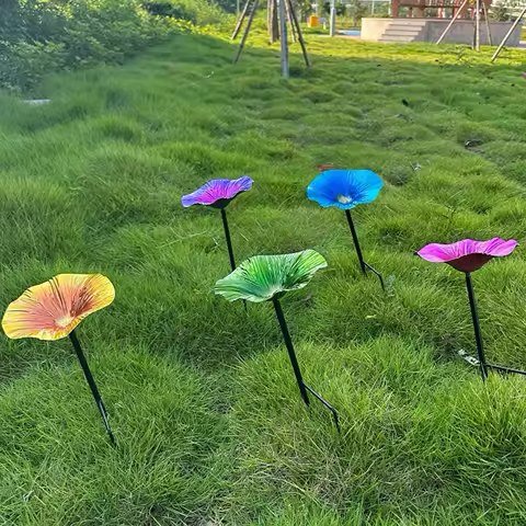 Flower Bird Bath Garden Stake