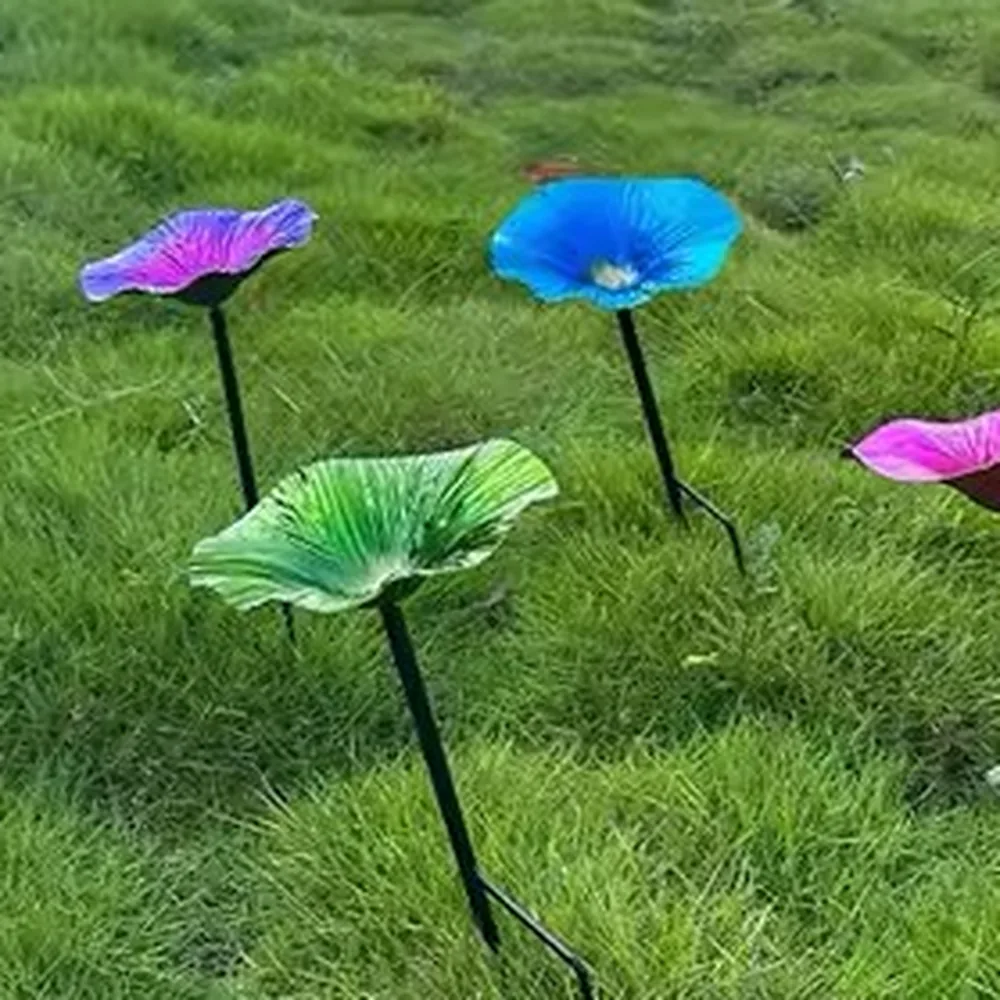 Flower Bird Bath Garden Stake