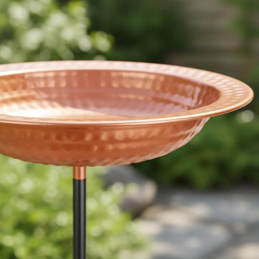 Hammered Copper Bird Bath