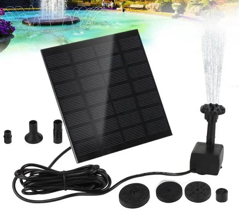 Solar Panel Fountain Pump with Hose
