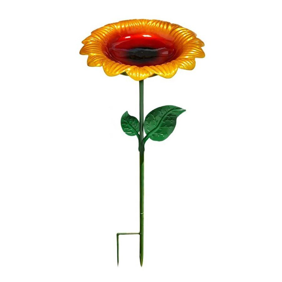 Sunflower Bird Bath Stake