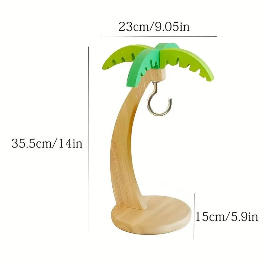 Natural Wood Hanging Seed Feeder
