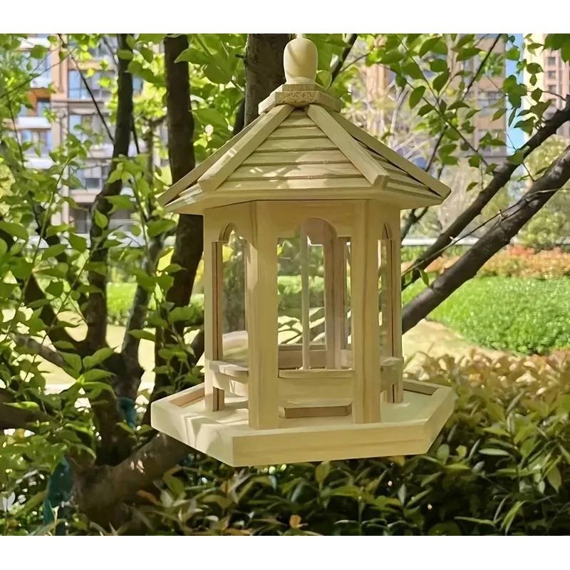 Wooden Gazebo Bird Feeder