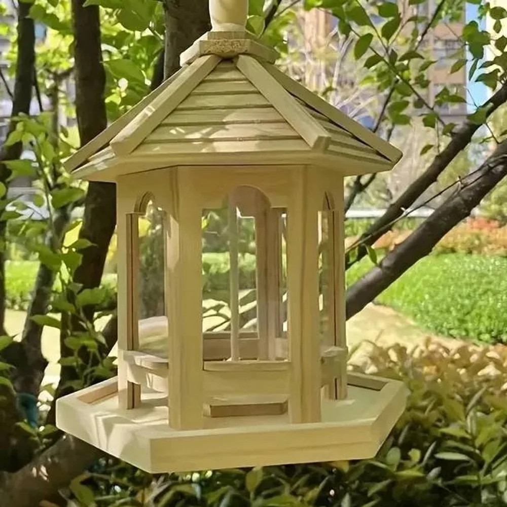 Wooden Gazebo Bird Feeder